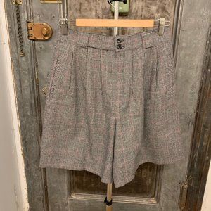 M Vintage 80s 90s Giorgio Sant Angelo plaid wool plaid high waist pleated front